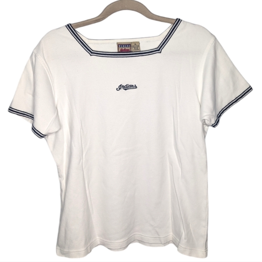 Vintage Cleveland Indians MLB Chief Wahoo women's short sleeve top size XL